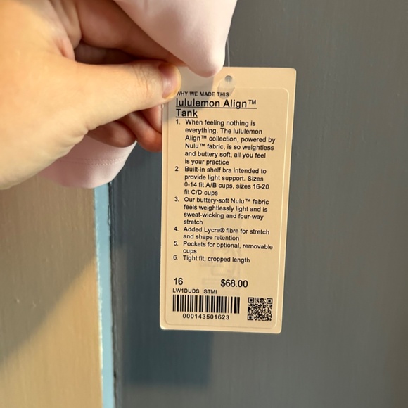 lululemon athletica Pink Fitted Crop Tank Top - Picture 3 of 4